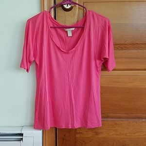 Coral Short Sleeve Banana Republic blouse